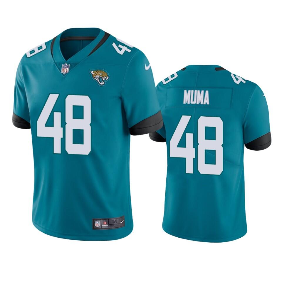 Men's Teal Jacksonville Jaguars #48 Chad Muma Vapor Untouchable Limited Stitched Jersey