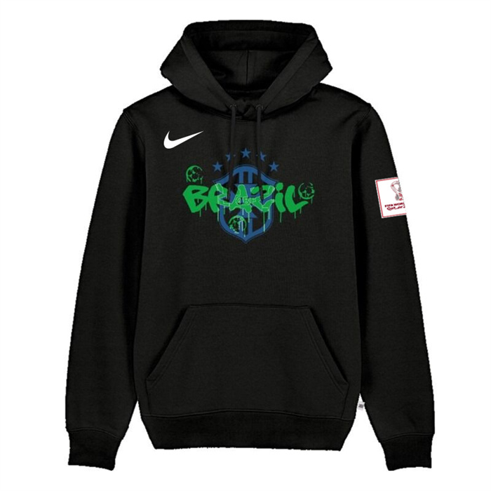 Men's Black Brazil FIFA World Cup Soccer Hoodie