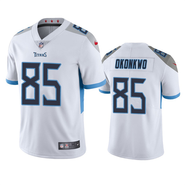 Men's White Tennessee Titans #85 Chig Okonkwo Vapor Untouchable Stitched Jersey