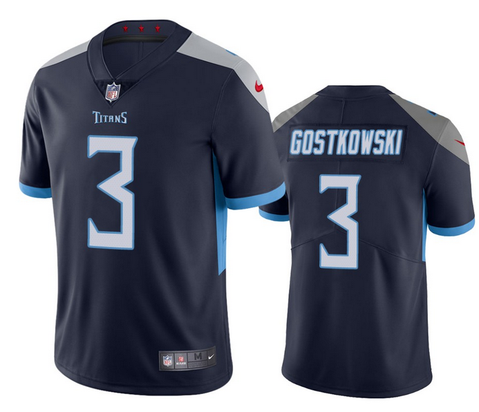 Men's Navy Tennessee Titans #3 Stephen Gostkowski Vapor Untouchable Stitched Jersey
