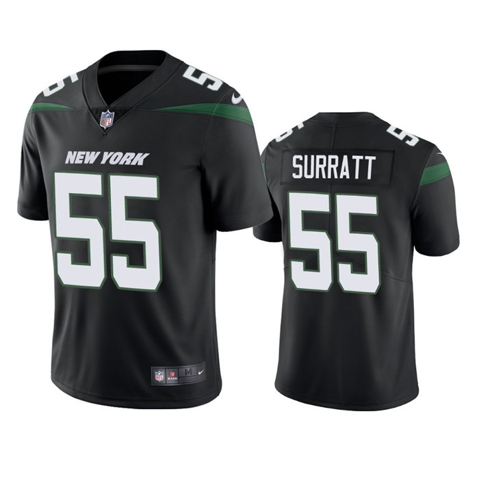Men's Black New York Jets #55 Chazz Surratt Vapor Untouchable Limited Stitched Jersey