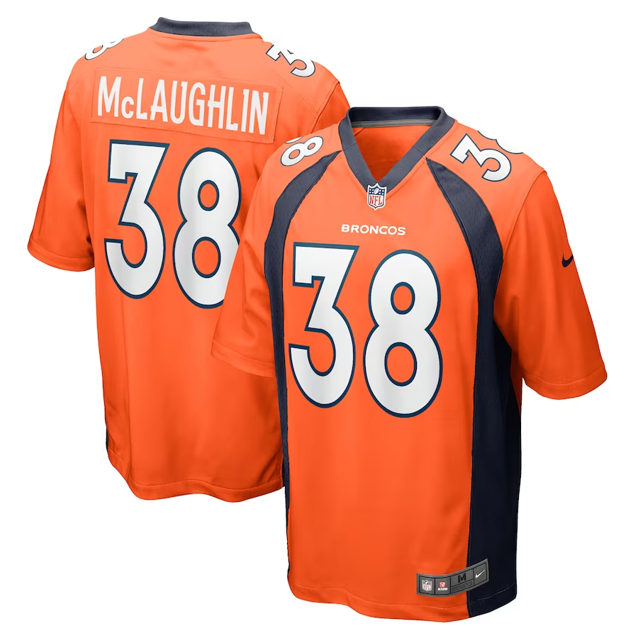 Women's Orange Denver Broncos #38  Jaleel McLaughlin Gme Stitched Jersey