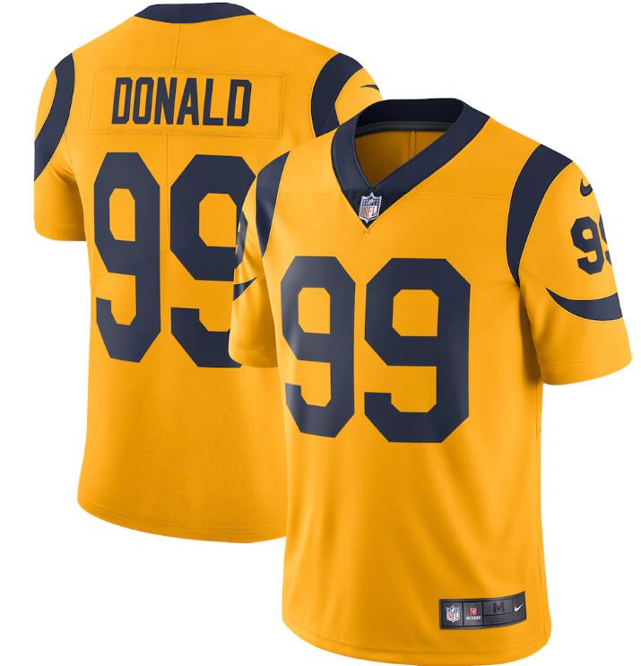 Men's Gold Los Angeles Rams Active Player Custom 2025 Color Rush Limited Stitched Football Jersey