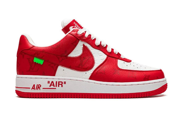 Men's Red/White Air Force 1 Low Shoes 0374