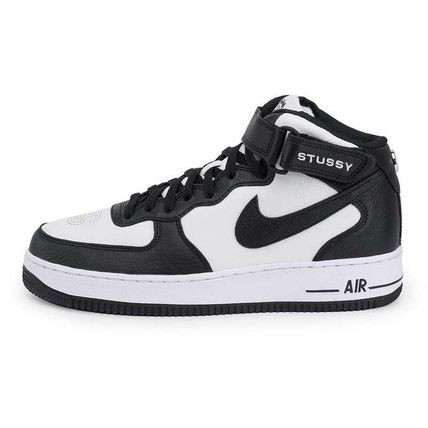 Men's Black Air Force 1 Mid Shoes