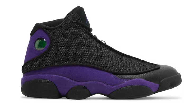 Men's Running Weapon Air Jordan 13 Black & Purple Shoes 033