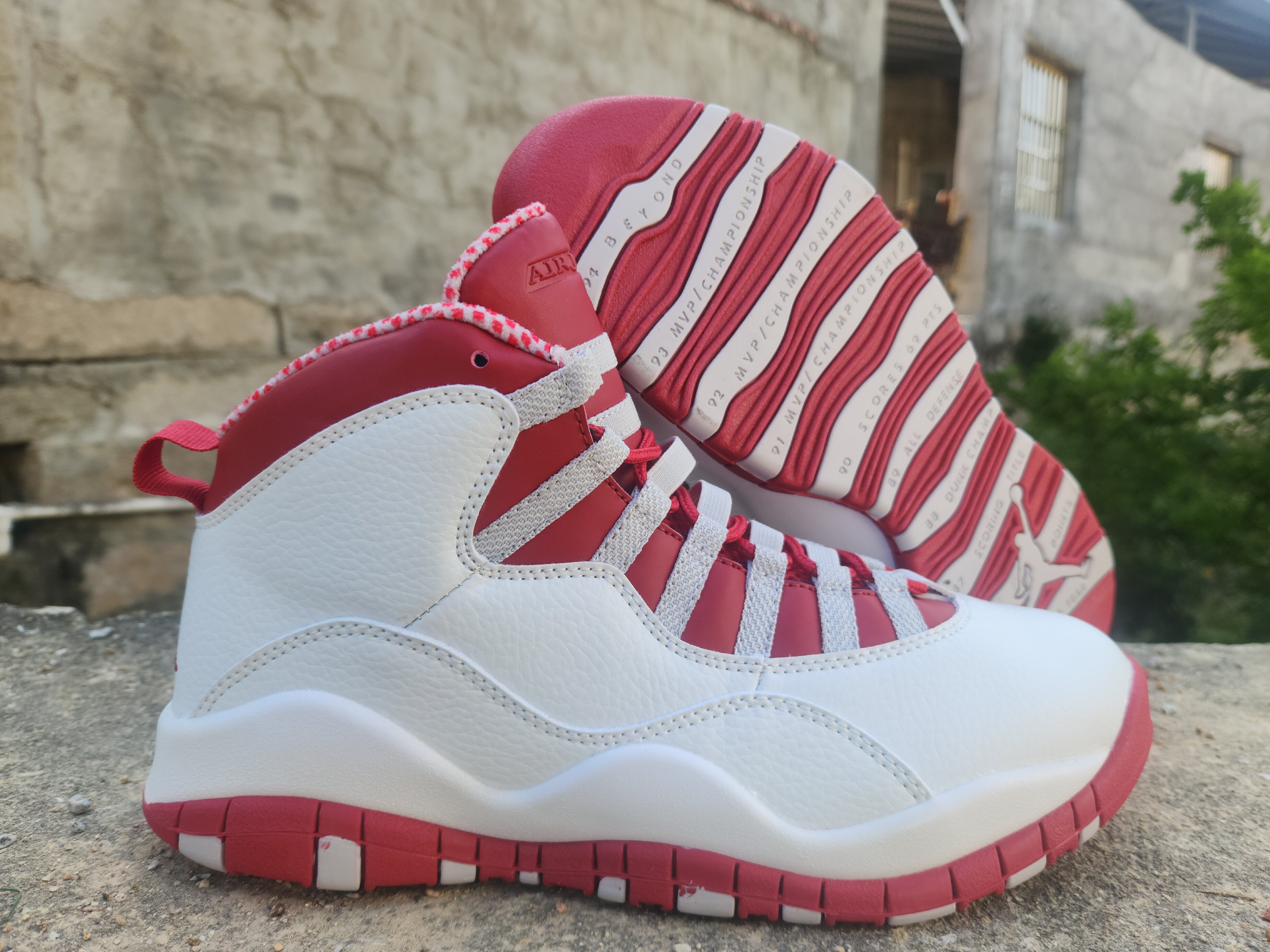 Men's White Running Weapon Air Jordan 10 Shoes 010