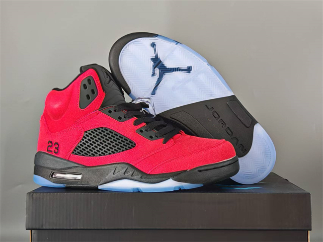 Men's Red Running Weapon Air Jordan 5 Shoes 0114