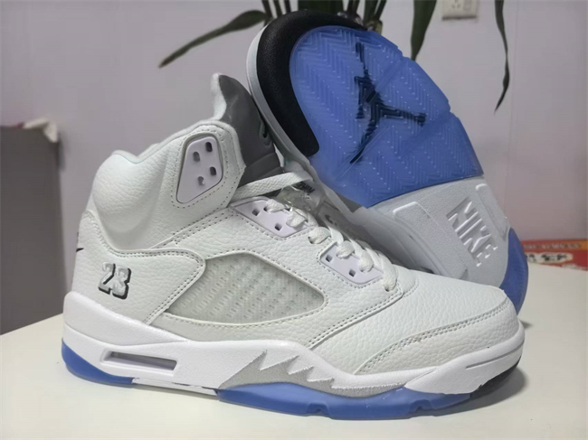 Men's White Running Weapon Air Jordan 5 Shoes 0112