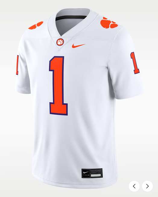 Youth White Clemson Tigers Active Player Custom Stitched Football Jersey
