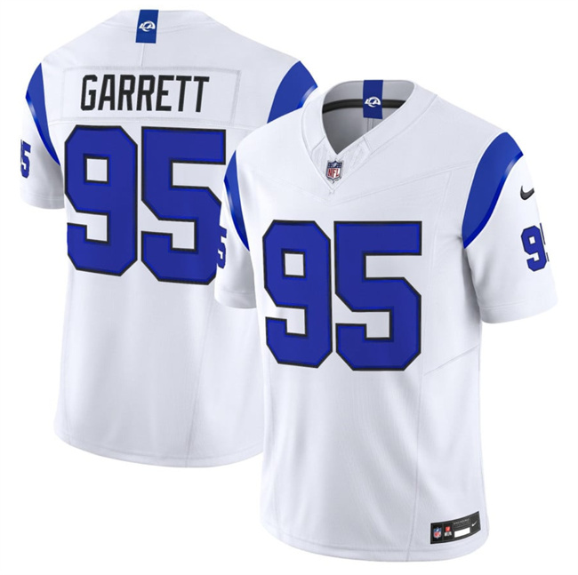 Men's White Los Angeles Rams #95 Myles Garrett Fearsome 2026 F.U.S.E. Vapor Limited Stitched Football Jersey