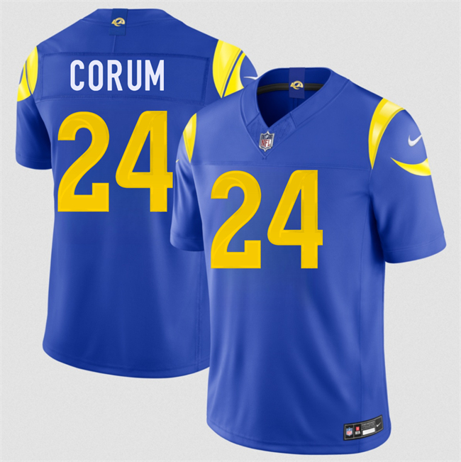 Men's Royal Los Angeles Rams #24 Blake Corum 2026 F.U.S.E. Vapor Limited Stitched Football Jersey