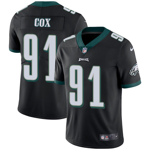 Youth Black Philadelphia Eagles #91 Fletcher Cox Vapor Untouchable Limited Stitched Football Jersey