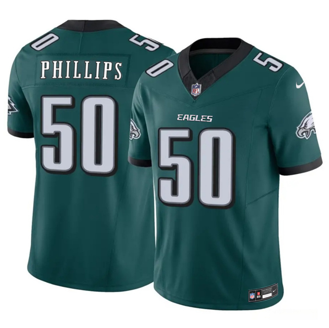 Youth Green Philadelphia Eagles #50 Jaelan Phillips 2025 F.U.S.E. Vapor Untouchable Limited Stitched Football Jersey