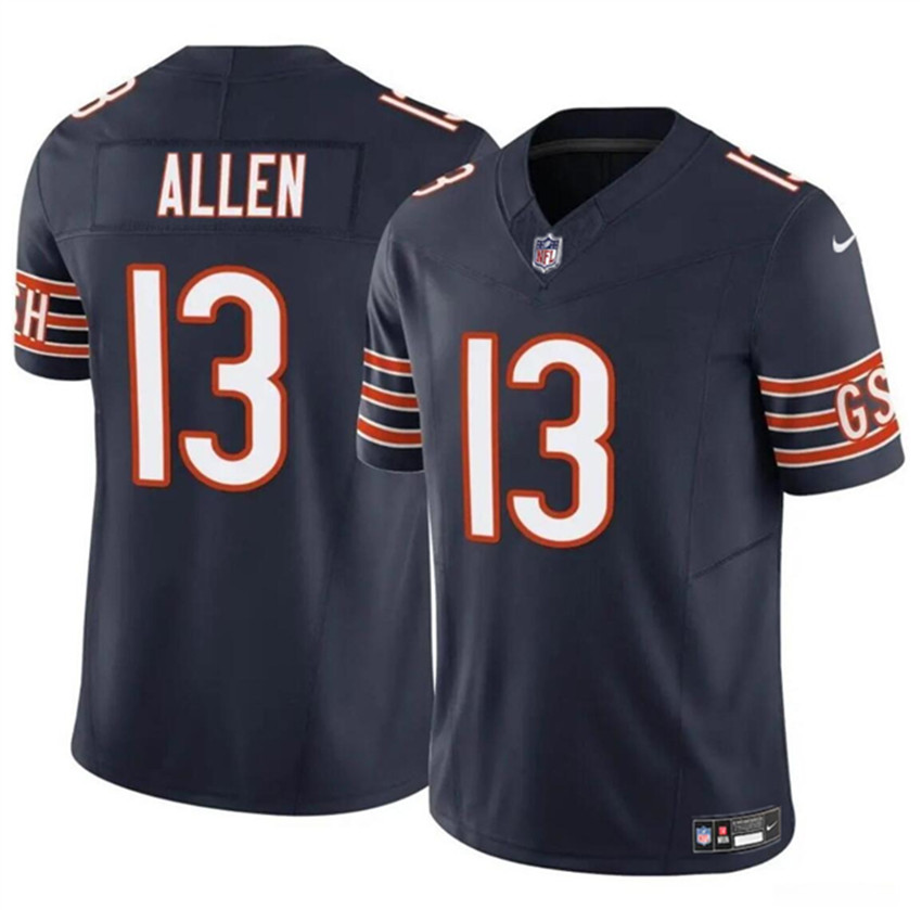 Youth Navy Chicago Bears #13 Keenan Allen 2023 F.U.S.E Vapor Stitched Football Jersey