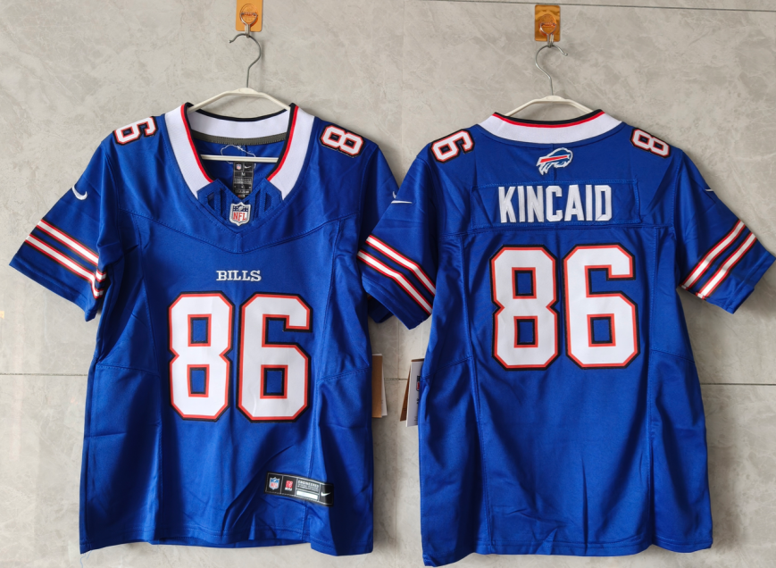 Youth Blue Buffalo Bills #86 Dalton Kincaid 2024 F.U.S.E. Vapor Untouchable Limited Stitched Football Jersey