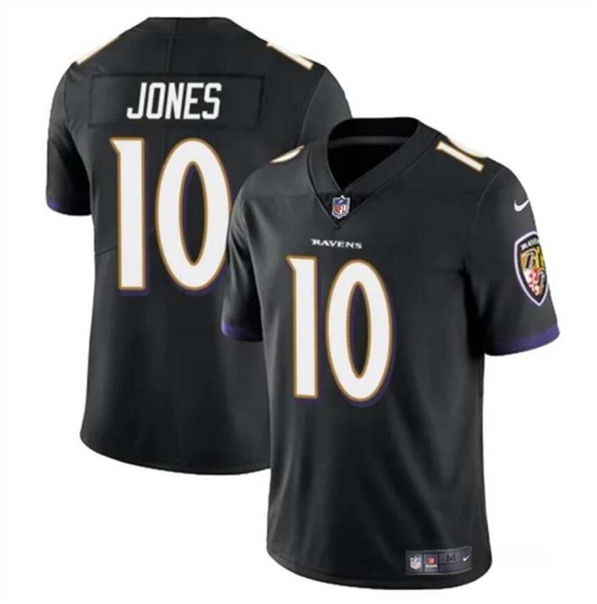 Youth Black Baltimore Ravens #10 Emory Jones Vapor Limited Football Jersey