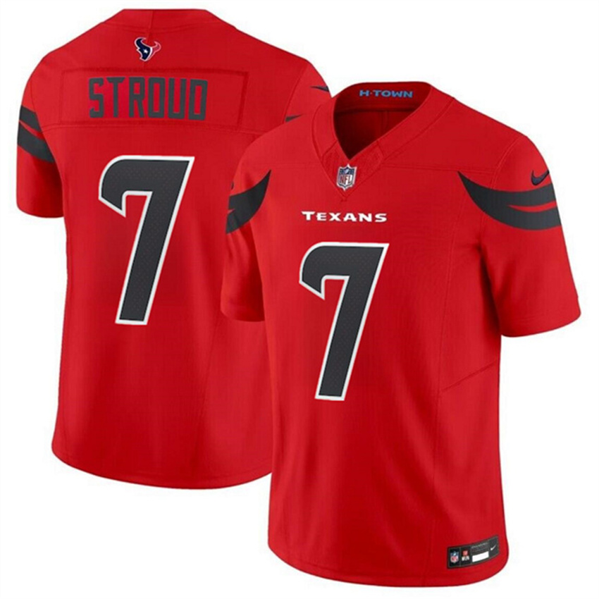 Youth Red Houston Texans #7 C.J. Stroud 2024 Alternate F.U.S.E Vapor Stitched Football Jersey