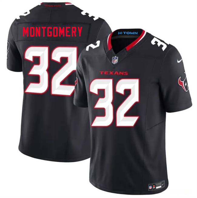 Youth Navy Houston Texans #32 David Montgomery 2nd Alternate 2026 F.U.S.E. Vapor Limited Stitched Football Jersey