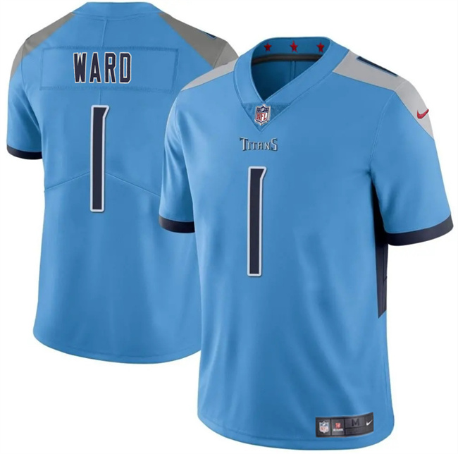 Youth Blue Tennessee Titans #1 Cameron Ward 2025 Draft Vapor Untouchable Stitched Football Jersey