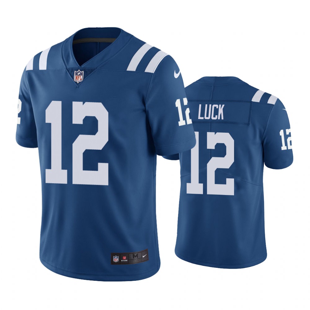 Youth Blue Indianapolis Colts #12 Andrew Luck Vapor Untouchable Limited Stitched Football Jersey