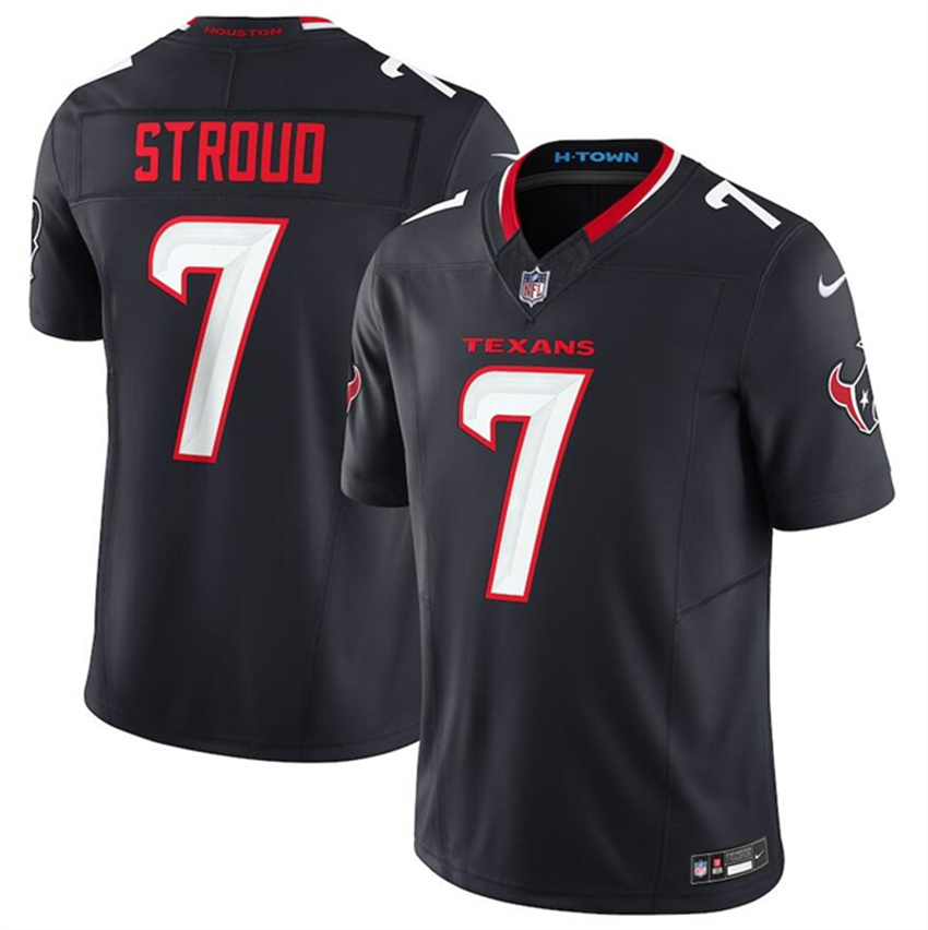 Youth Navy Houston Texans #7 C.J. Stroud 2024 Vapor F.U.S.E. Limited Stitched Football Jersey