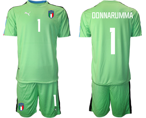 Men's Green Italy #1 Donnarumma Goalkeeper Soccer Jersey Suit