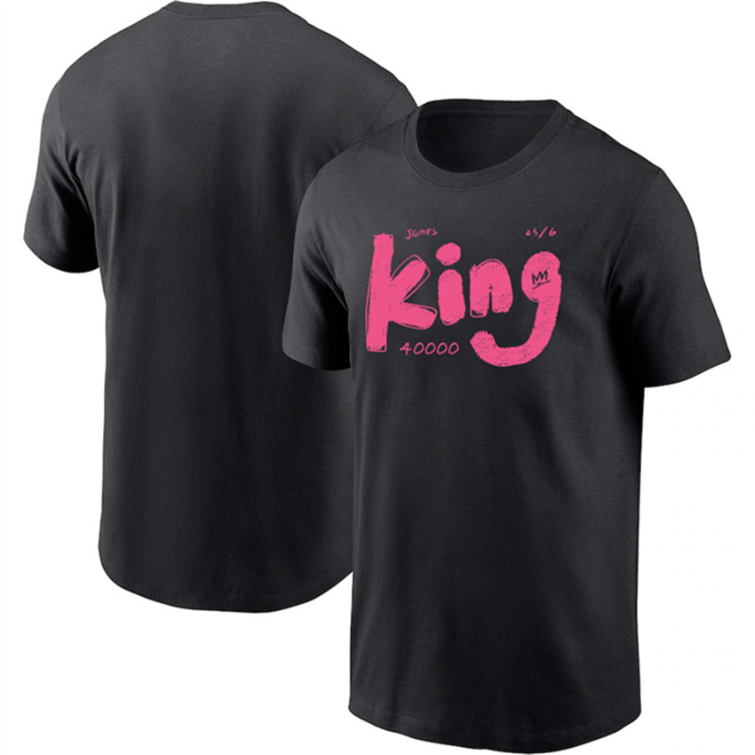 Men's Black Los Angeles Lakers King James T-Shirt