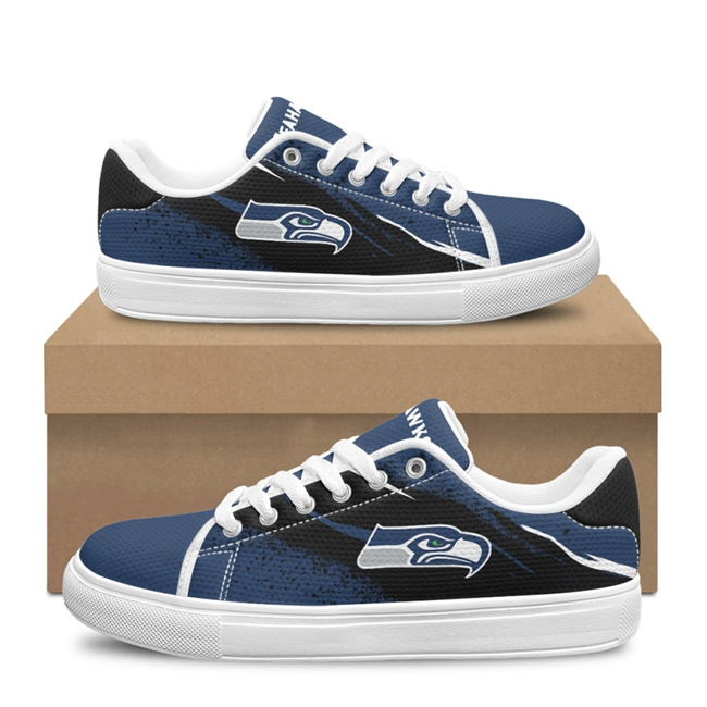 Men's Seattle Seahawks Low Top Casual Sneakers/Shoes 001