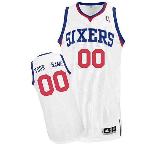 Men's White Philadelphia 76ers Customized Stitched NBA Jersey